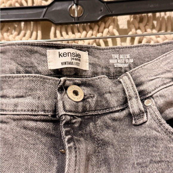 Kensie Women's Straight Leg Gray Jeans - Picture 2 of 3